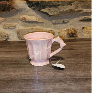 Set of 2 iridescent tea coffee cups Delilah Jane bow bows
